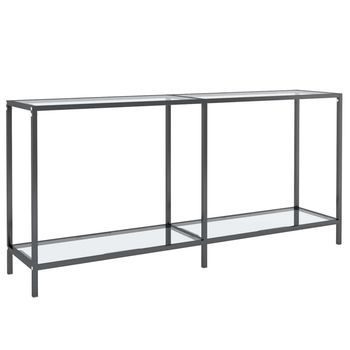 Mesa Consola Vidrio Templado Transparente 160x35x75,5 Cm Vidaxl