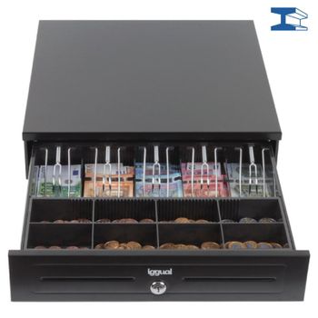 Iggual IRON-HD Cajón Portamonedas 41cm 5+8 negro