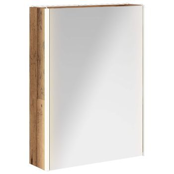 Armario Con Espejo De Baño | Mueble De Baño Madera Vieja 53,5 X 15,5 X 70 Cm