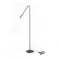 vega - lampara de pie led en metal negro