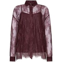 liu jo camisa camisa de encaje chantilly para mujer