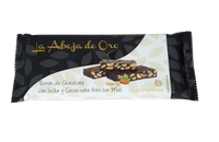 turron de chocolate con cacahuete frito y miel 200g la abeja de oro