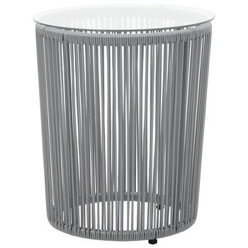 Conjunto Conjunto Mesa Y Sillas Jardin De Jardín 3 Uds | Mueble Jardin Mesa Y Sillas Y Cojines Ratán Pe Gris