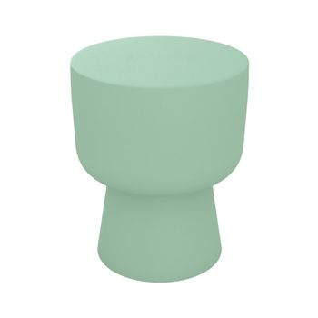 Mesa auxiliar redonda de metal verde