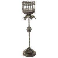 portavelas de metal marron 13x13x515