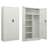 armario de almacenamiento  armario de taquilla de acero gris claro 90x40x180 cm cfw741271