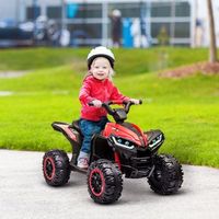 quad electrico para ninos de 3-5 anos 12v con 2 motores rojo homcom