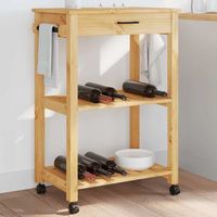 carrito de cocinarestanteria de cocina carrito de servir monza madera maciza de pino 60x40x90 cm cfw427808