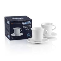 delonghi tazas de cappuchino de porcelana 270 ml pack de 2 dlsc309