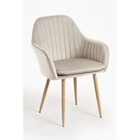 silla chic de terciopelo 875644 cm - beige