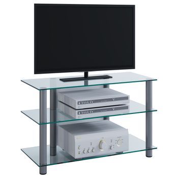 Muebles De Tv Fernseh Rack Alu Glass Sindas