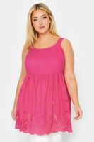 yours bluson algodon rosa de tirantes con bordados  mujer curvy y tallas grandes yours