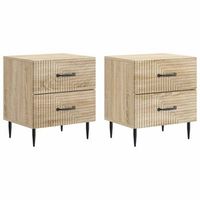 armario de noche 2 pcs roble sonoma 43 x 345 x 475 cm vidaxl