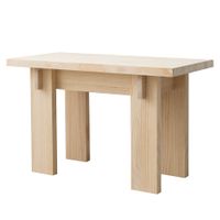 banco pequeno de pino macizo natural 75 cm barnizado