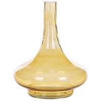 jarron de vidrio amarillo coloreado tenido accesorio decorativo moderno interior paneer