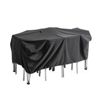 funda para mesa de 170 cm polietileno de alta densidad hdpe color gris 110x170x60 cm