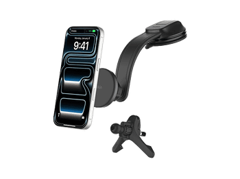 Soporte de móvil para coche - Belkin BoostCharge Cargador magnético inalámbrico con soportes rejilla ventilación y salpicadero