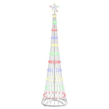 Árbol De Navidad Led Multicolor 51 X 51 X 190 Cm Metal Vidaxl