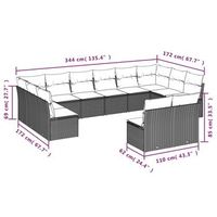conjunto de sofas para patio exterior un conjunto de 12 piezas con cojines grises rellenos de relleno artificial