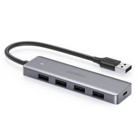hub ugreen 4 puertos 5 gbps usb 32 gen 1 modelo 50985 plata usb alimentado