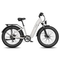 bicicleta electrica fafrees f26 rover con neumaticos anchos bateria de 48 v y sensor de par blanco