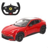 rastar coche teledirigido ferrari purosangue a escala 114 replica oficial con mando rc 24 ghz y control en 6 funciones puertas abatibles para mayor realismo diseno detallado con acabados de