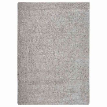 Alfombra Peluda Antideslizante Gris Claro 160x230 Cm Vidaxl