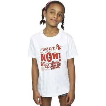 Willy Wonka Camiseta Verruca Salt I Want It Now para niña