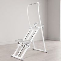 stepper de escalera sportnow acero 90x50x133 cm blanco