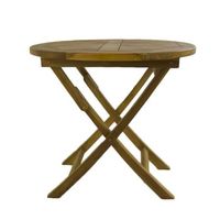 mesa de exterior teca redonda de 100 cm madera teca grado a medidas 100x76 cm tratamiento al agua aplicado mesa para terraza de teka mesita plegable de balcon