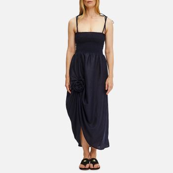 Sleeper Atlanta Linen Rosette Strap Dress - XL