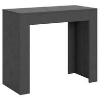 consola extensible gris oscuro 12 plazas de 42 a 198 cm luido