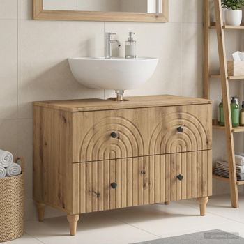 Vidaxl Mueble De Lavabo Para Baño Alkmaar Roble Artisan