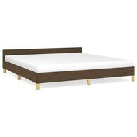 cama doble  cama para adultos  estructura de cama con cabecero de tela marron 160x200 cm