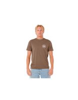 camiseta rip curl staple hombre marron