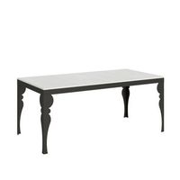 mesa extensible 90x180440 cm paxon evolution fresno blanco estructura antracita