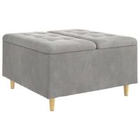 ottoman con almacenamiento gris claro 80 x 80 x 45 cm vidaxl