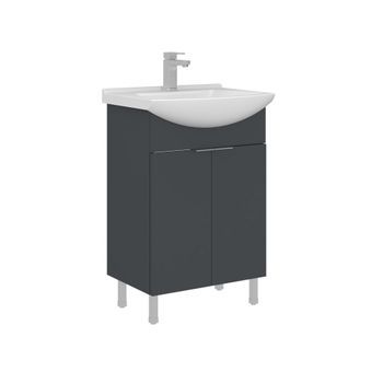 Mueble Para Lavabo  - 55 X 50 X 83 Cm - Antracita Mate