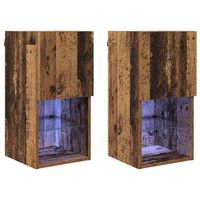 gabinetes para tv montados en la pared 2 uds madera vieja vidaxl