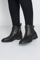 botines planos negros con hebilla en diferentes anchos