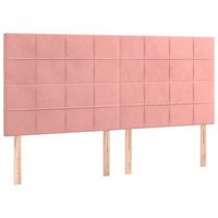 cabeceros 4 udscabecero camapanel de cabecera de terciopelo rosa 100x5x7888 cm