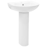 lavabo de pie de ceramica blanco 520x440x190 mm vidaxl