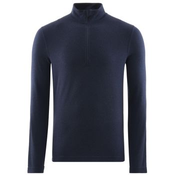 Föhn Men's Merino Long Sleeve Zip Base Layer (250), Navy