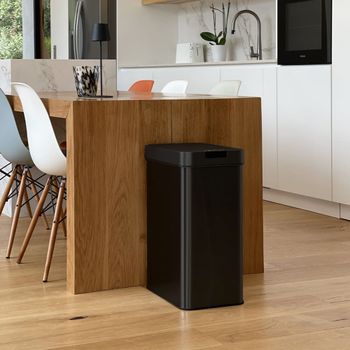 Cubo de basura de cocina automático negro  60l