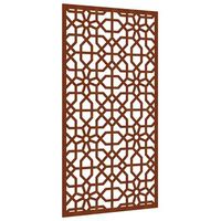 adorno de pared de jardin acero corten diseno morisco 105x55 cm vidaxl