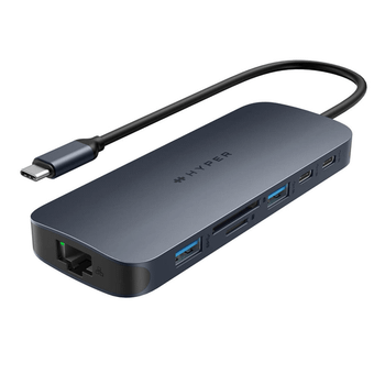 HyperDrive EcoSmart Gen.2 Dual HDMI USB-C 11-in-1 Hub w 140 W PD3.1 Pass-Thru - For MST enabled devices