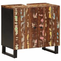 mueble de lavabo madera reciclada madera ingenieria 62x33x58 cm vidaxl