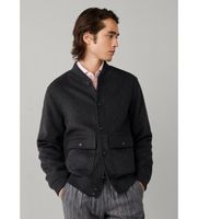hackett london para hombre hm4000245 cazadora bomber wool gris s casual lana clasico