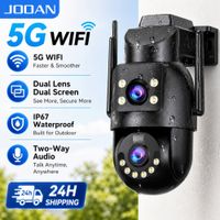 camara ip 5g con doble lente y doble pantalla 5k 8mp wifi ptz para exteriores con ia seguimiento automatico audio bidireccional camara de videovigilancia cctv para el hogar