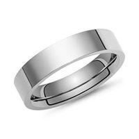 anillo liso de titanio de 5 mm de ancho